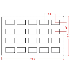 Jumbo   Rectangle   Praline   Chocolate   Mould   No:   26