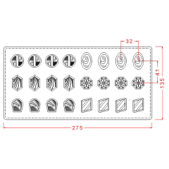 Assorted Mini Praline Chocolate Mould No: 17